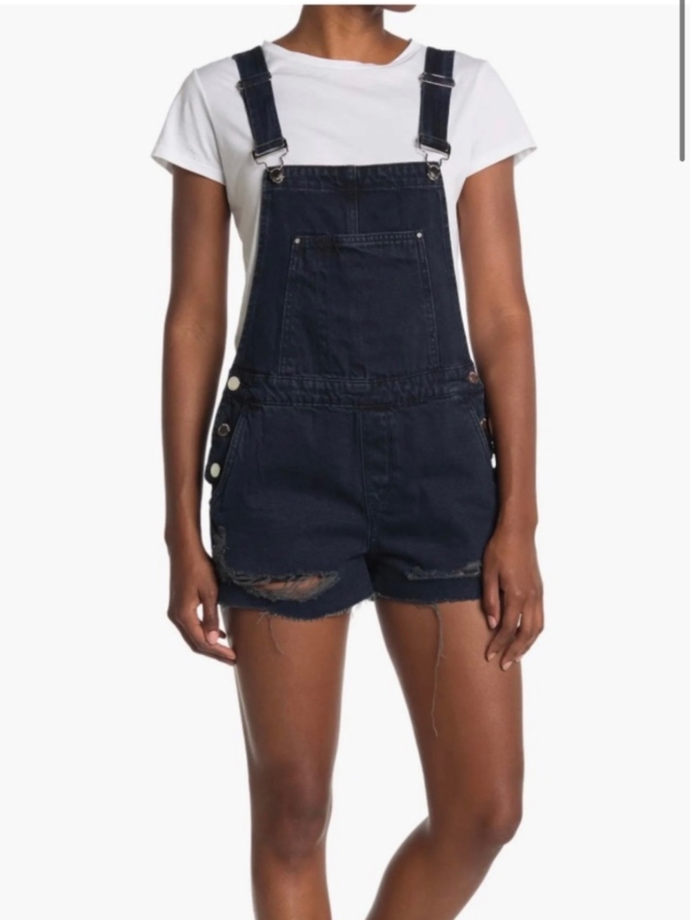 Blank NYC Denim Black Overalls size 25 NWT